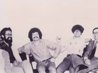 at IIASA in 1978: from left Luis Castro, Luis Donaldo Colosio, Tats Kawashima, Frans Willekens 