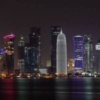 Doha skyline at night, Qatar © Typhoonski | Dreamstime 