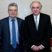 © IIASA ( L-R) Academician Alexander Sergeev with Pavel Kabat. 