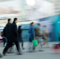 Blurred image of people rushing to work in the morning. © Rafal Olechowski | Dreamstime.com 