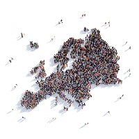 People group shape map Europe © Roman Fedin | Dreamstime.com 